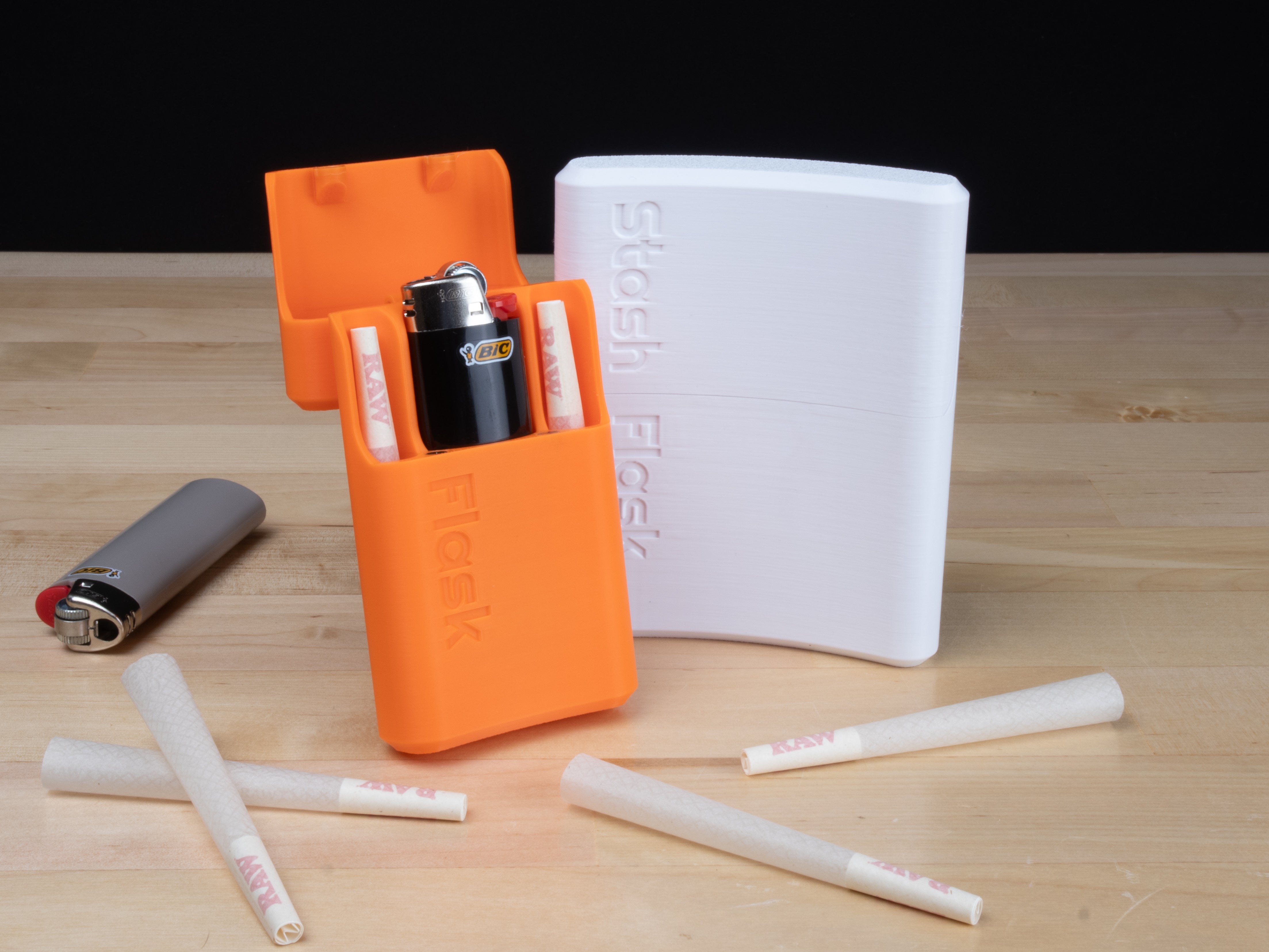 Stash Flask | Flask-Shaped Cigarette and Lighter Container  420 Trinkets